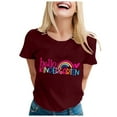 thumbnail image 2 of Kindergarten Teacher Lady Shirt Back to School Rainbow Preschool Teacher T Shirt Hello Kindergarten T Shirt Top Z04-Adult-, XXL, 2 of 4