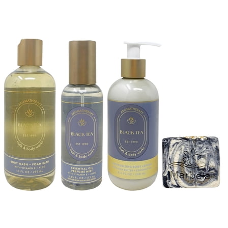 Bath & Body Works Aroma Moonlight Zen Black Chamomile 4 Piece Gift