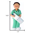 thumbnail image 5 of Personalized Medical Ornament 2024 Male Brunette Healthcare Nurse Worker 1 Count -Ornaments by Elves, 5 of 10