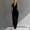 01-Black, variant on Women's 2 Piece Halter Outfit Set, Deep V Neck Wrap Top with High Waist Wide Leg Pants, Solid Color Elegant Casual Suit with Pockets for Work Party Daily Wear 03-Light Brown L