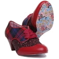 thumbnail image 5 of Irregular Choice End Of Story Women's Lace Up Synthetic Block Heel Shoes In Red Size 9, 5 of 6