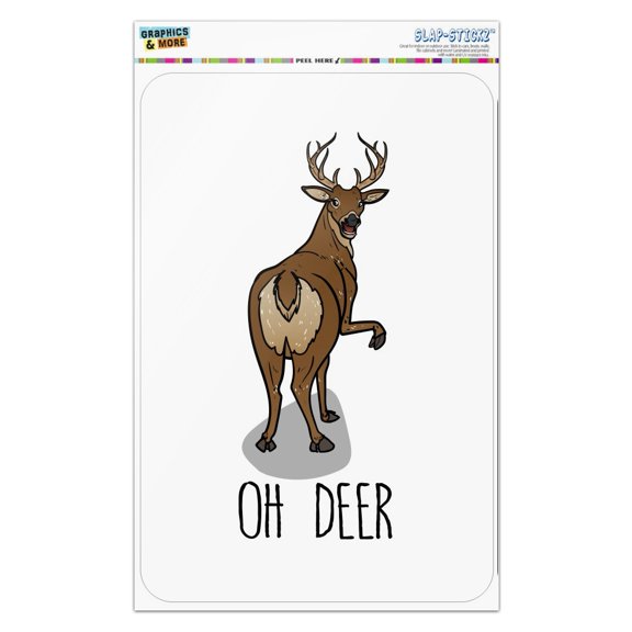 Oh Deer Butt Dear Funny Home Business Office Sign