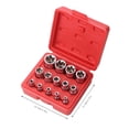 thumbnail image 2 of Cqxid Universal Wheel Under $15 14 Pieces Female E Torx Star Socket Set With Rail Female External Star Socket Set E4 E24 Torque Socket Set, 2 of 4
