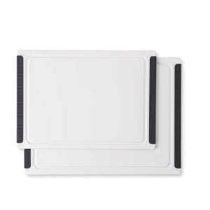 2-Piece Poly Cutting Board Set, White