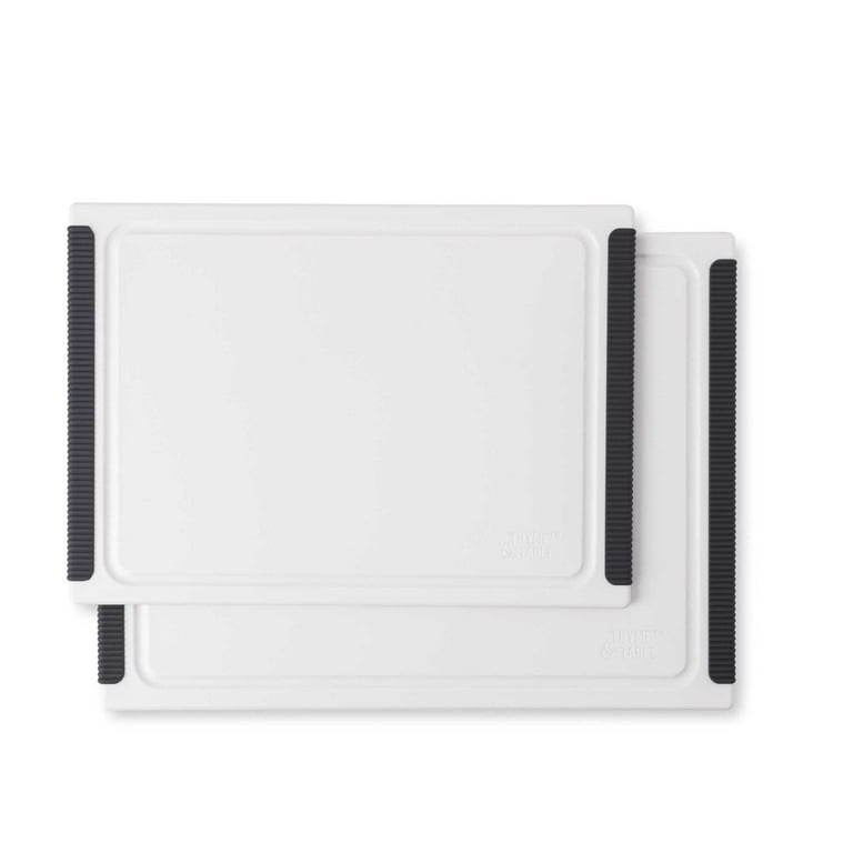 2-Piece Poly Cutting Board Set, White photo 1