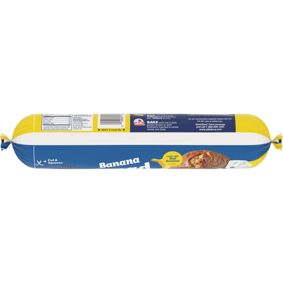 Pillsbury Banana Bread Batter, Cut & Squeeze Package, 30 oz.