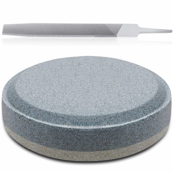 Lsupdaol Axe Sharpening Stone Set Multi Purpose 120 and 240 Grit Alumina Rectangular 2 Piece