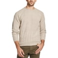 thumbnail image 1 of Weatherproof Mens Mixed Stitch Knit Sweater, Beige, X-Large, 1 of 1