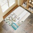 thumbnail image 4 of Retro Door Mat, 17 X 30 Inch Ink Flower Welcome Doormat Decorative Home Floor Mat, Non Slip Rubber Back and Strong Water Absorption for Outdoor Indoor Entrance Decor, 4 of 6