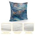 thumbnail image 4 of Acheng Short Plush Pillowcase 1 Piece Gold and Blue Abstract Art White, 4 of 5