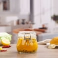 thumbnail image 2 of EIMELI Verre Rond Transparent Snap Stockage Pot Cuisine Scellée Boîte de Stockage de Grain Thé Étain Polyvalent Contient, 2 of 4