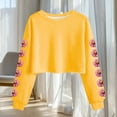 thumbnail image 3 of Camisetas de Manga Larga de las Mujeres Moda Impresa Suelta Casual Cuello Redondo Suéter Deportivo Top Se Ajusta Fiel Al Tamaño, 3 of 5