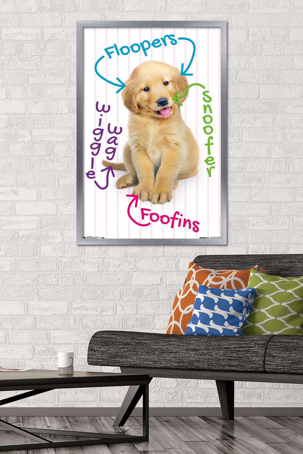 Keith Kimberlin - Puppy - Pup-A-Gram Wall Poster, 22.375" x 34", Framed