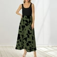 thumbnail image 2 of YFELWZ Women's Plus Size Spring Summer Print Elegant Dress Army Green XXL, 2 of 5