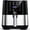 Black and Silver, variant on Uten 6.9 Qt Air Fryer Toaster Oven Combo, 1700W Digital One-Touch Screen Airfryer, 8 Presets Nonstick Basket, Compact Size for Family, Easy Clean, Black