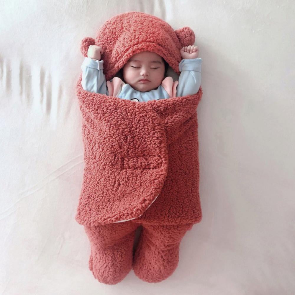 Cute Newborn Baby Boys Girls Blankets Plush Swaddle Blankets