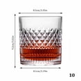 thumbnail image 2 of Vintage Embossed Whiskey Glass, Large Old Fashioned Tumbler for Scotch, Bourbon, Cocktails, Unique Barware, 2 of 5
