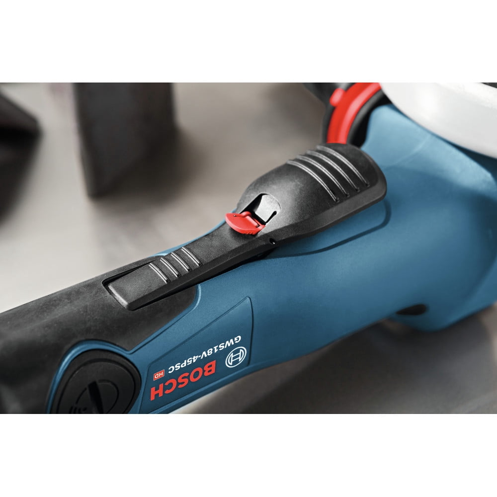 Restored Premium Bosch GWS18V-45PCN-RT 18V EC/4-1/2 in. Brushless Connected-Ready Angle Grinder with Paddle Switch (Tool Only) (Refurbished)