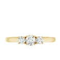 thumbnail image 4 of Rosec Jewels 1/2 CT Bright Moissanite 3 Stone Ring for Women, 14K Yellow Gold, US 5.00, 4 of 8
