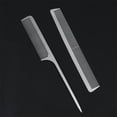 thumbnail image 4 of Stainless Steel Hair Comb - Fine Toothed Tail Comb (2pcs), 4 of 6