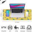 thumbnail image 5 of Long Mouse Pads for Desk,Yellow Cartoon Dinosaurs Pattern Desk Mats on Top Of Desks, Desk Mouse Pad Extra Large with 3mm Non-Slip Base and Stitched Edge for Gaming,Office,Work,Home 31.5"x11.8", 5 of 6