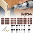 thumbnail image 2 of EIMELI 531Pcs Drum Sander Set Sanding Band Drum Sleeve Including 504pcs Nail Sanding Band Sleeves and 24pcs Drum Mandrel for Dremel Accessory Rotary Tool, 2 of 10