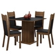 thumbnail image 1 of Juego de Comedor con Mesa y 4 Sillas Madesa Claire Marrón/Negro, 1 of 9