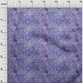 thumbnail image 3 of oneOone Cotton Cambric Medium Purple Fabric Asian Mosaic Floral Fabric For Sewing Printed Craft Fabric By The Yard 56 Inch Wide, 3 of 4