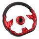 thumbnail image 2 of 13 Inch PU Car Steering Wheel, Stylish, Shockproof, Improved Grip, Easy Installation, Vehicle Racing Steering Wheel, Red, 2 of 4