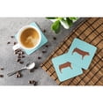 thumbnail image 3 of Carolines Treasures BB8116FC Duroc Pig Blue Check Foam Coaster, Set of 4, 3 of 3