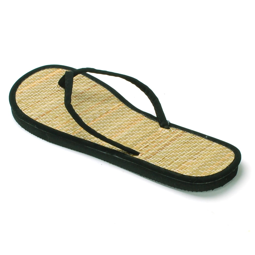 Bamboo Flip Flops Women/'s Bamboo Sandals Women/'s Sandals beach Summer Black 9