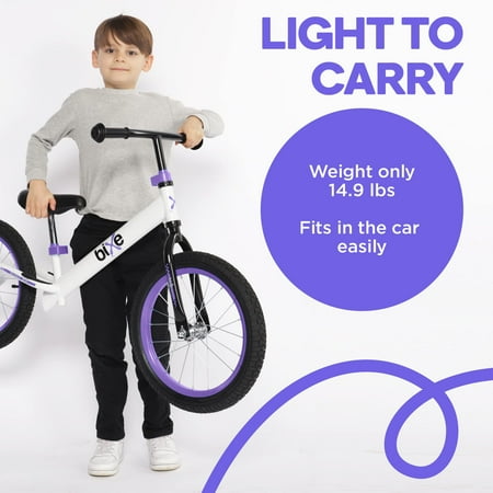 Bixe 16 Pro Balance Bike for for Big Kids 5 to 9 Years Old (Violet)