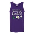 thumbnail image 2 of Wild Bobby, Be Your Own Kind of Beautiful Inspirational, Pop Culture, Men Graphic Tank Top, Purple, 3XL, 2 of 3