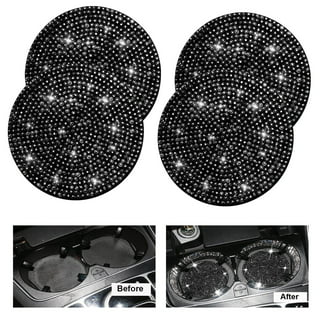 Mchoice Bling Car Coasters for Cup Holders, 4 Pcs Rhinestone Car