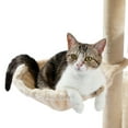 thumbnail image 6 of Pefilos 44" Multi-Level Modern Cat Tower for Indoor Cats with Scratching Post, Cozy Condo, Top Perch, Hammock and Dangling Ball For Small to Medium Cat Tree Tower for Adult Cats, Beige, 6 of 7