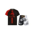 thumbnail image 2 of Hansber Kids Boys Boxer Costume Set Short Sleeve Active T-shirt with Boxing Shorts Set for Role Red&Black&White 10, 2 of 4