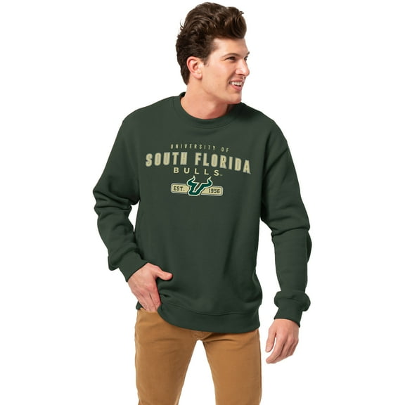 Men's-League Collegiate Wear Green South Florida Bulls Essentials 2.0 Pullover Sweatshirt