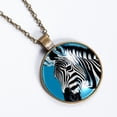 thumbnail image 2 of Zebra Necklace Personalized Custom Photo Round Pendant Adjustable Stainless Steel Necklaces with Gift Box for Men Women Mothers Valentine's Jewelry Gift, 2 of 6