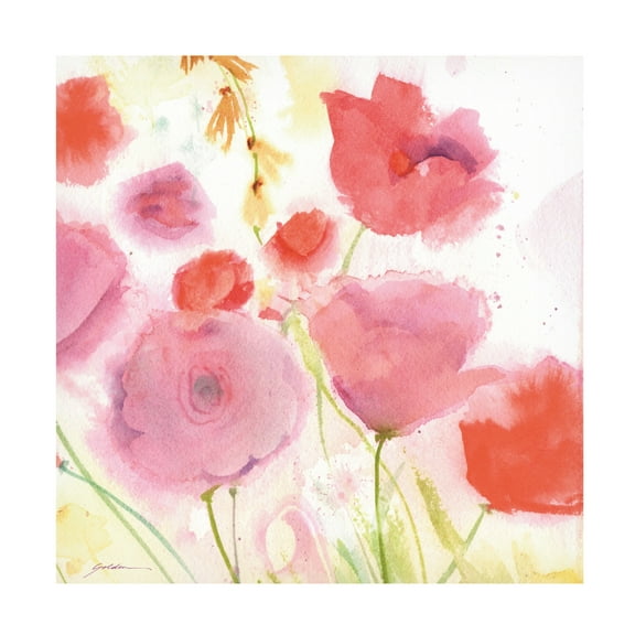 Canvas Wall Art - Sheila Golden 'Joy' Wall Art for Living Room, Bedroom, or Office Décor by Trademark Fine Art - 14 x 14 Inches