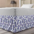 thumbnail image 1 of Tropical Bed Skirt, Pineapples on a Hibiscus and Dots Background Flourishing Hawaiian Summer, Elastic Bedskirt Dust Ruffle Wrap Around for Bedding Decor, 4 Sizes, Lavender and Purple, by Ambesonne, 1 of 2