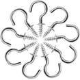 thumbnail image 2 of 100 Pcs 1/2" Ceiling Cup Hooks - Self-Tapping Screws, Sliver, 2 of 7