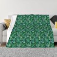 thumbnail image 1 of Balery Monstera Leaves Manta de Franela con Dibujo, Lujo Ultra Suave y Cálido, Antipelusa y Resistente a las Arrugas para Cama, Sofá, Camping -50"x40", 1 of 6