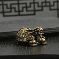 thumbnail image 4 of Bronze Solid Antique Chinese Style Dragon Turtle Xuanwu Brass Ornaments, 4 of 8