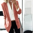 thumbnail image 2 of Winter Savings Clearance! Lindreshi Blazers for Women Business Casual Fashion Women Turn Down Collar Long Sleeve Casual Coat Cardigan Blouse, 2 of 6