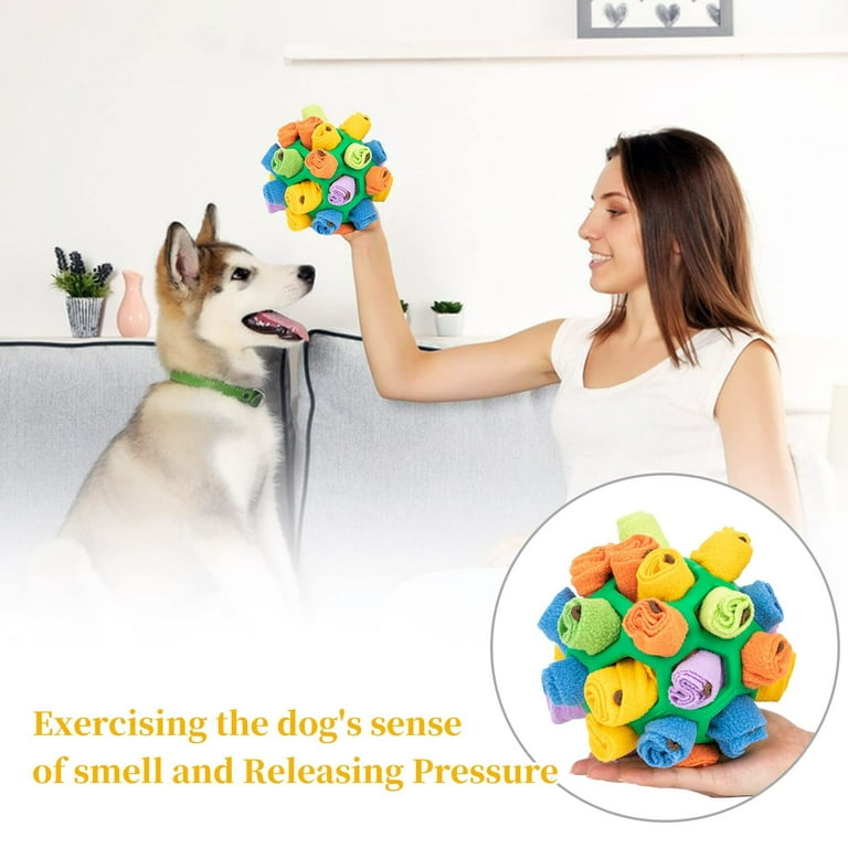 Dog Enrichment Toys,Snuffle Ball,Interactive Dog Puzzle Toys,Foraging  Instinct Treat Dispenser Encourage Natural Foraging Skills 《Green》 