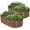 Grain, variant on Galvanized Raised Garden Bed - 8×2×1.4ft Planter Raised Beds for Gardening | Oval Metal Garden Planter Box with Safety Edging and Gloves for Vegetables Fruits and Flower OliveGreen