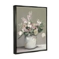 thumbnail image 3 of Stupell Industries Timeless Flower Bouquet Assorted Blossoms Patterned Vase Painting Jet Black Floating Framed Canvas Print Wall Art, Design by Kamdon Kreations, 3 of 5