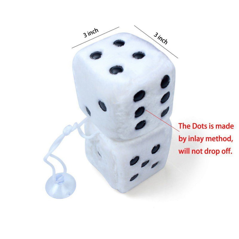 Vicooda Colorful Plush Dice Craps Jdm Rearview Mirror Car Pendant Charms Ornaments Hanging Suspension Car Styling Walmart Com Walmart Com