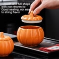thumbnail image 3 of Wosthever Caramelo alegre de color naranja con forma de calabaza para el hogar, almacenamiento para el hogar, puede simbolizar la fortuna, Organizadores de utensilios de cocina, 3 of 3