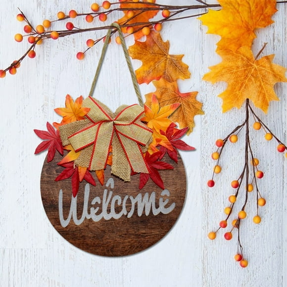 EGNMCR Room Decor Home Decor Illuminated Welcome Wooden Sign Wall Hanging Home Decoration Door Hanging Decorations A Listing